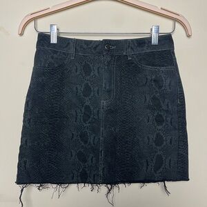 Chic navy / black snake skin Mini Skirt
